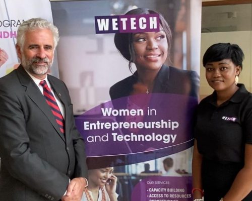 Canadian High Commissioneer - WETECH - SE Richard Bale - Elodie Nonga
